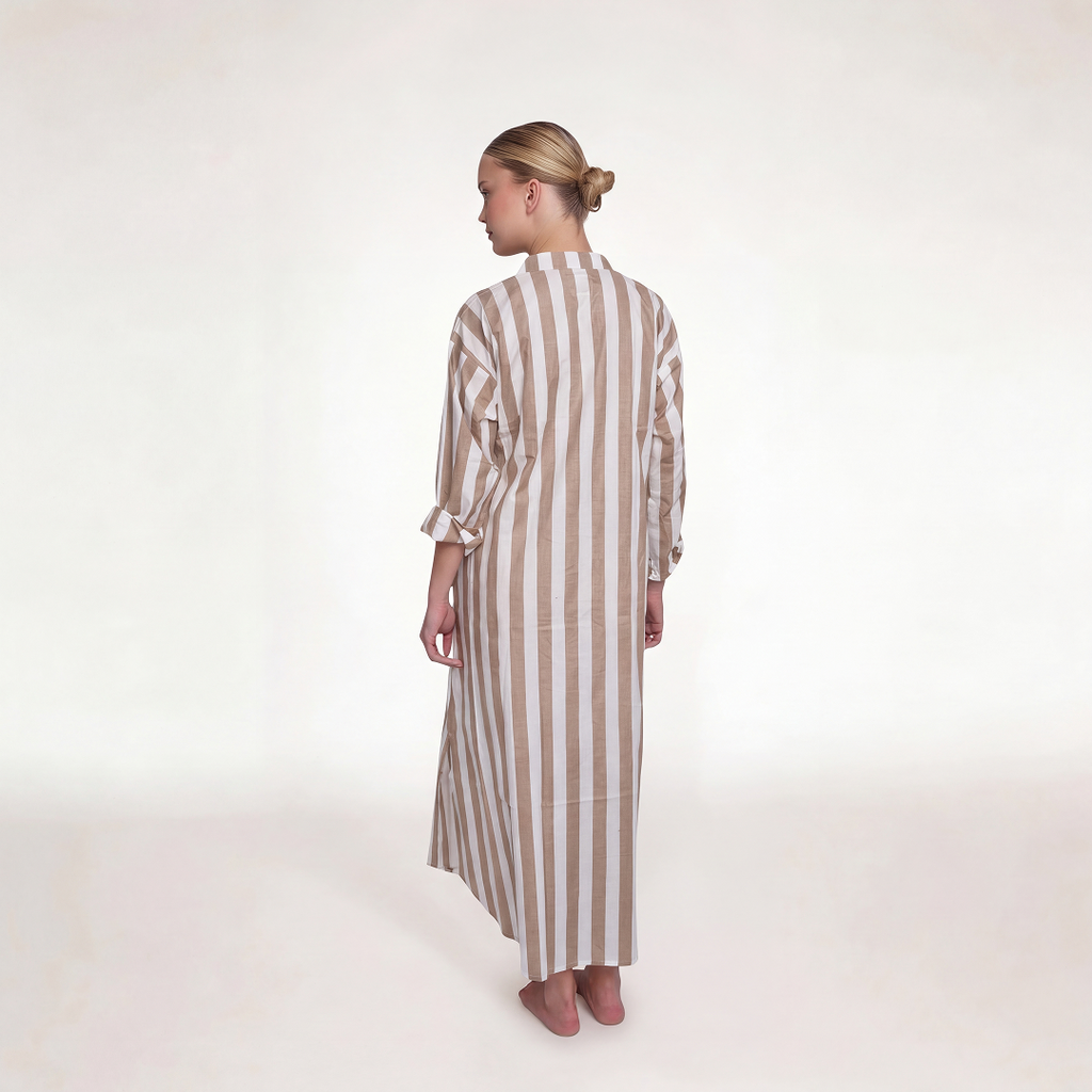 "BEIGE STRIPES" DRESS