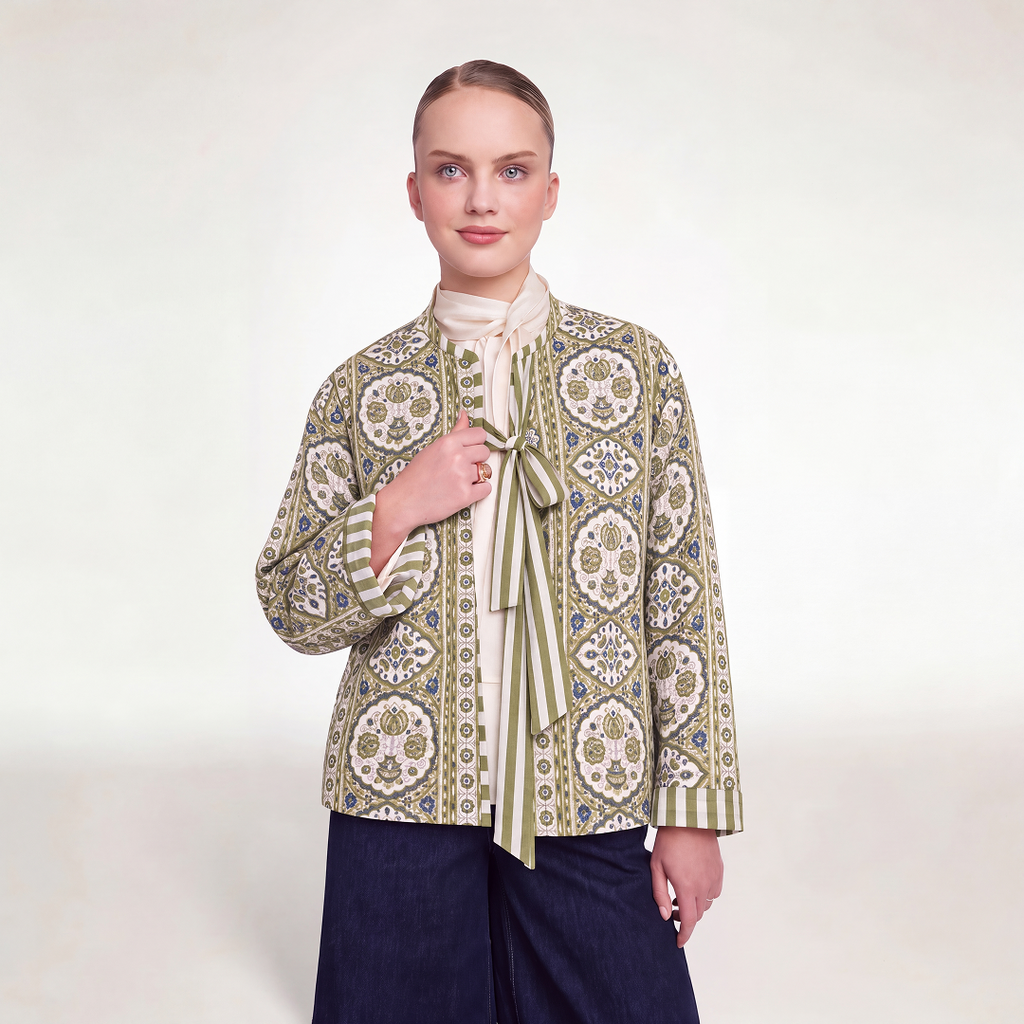 "GREEN BOWS" JACKET