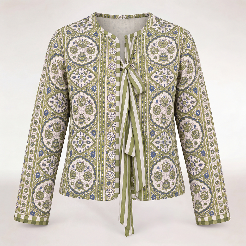 "GREEN BOWS" JACKET