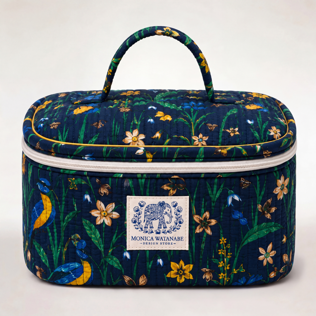 "BLUE BIRD MEDOW" COSMETIC POUCH