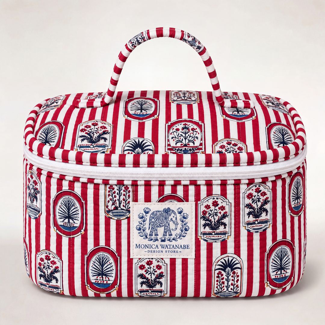 "RED GARDEN HOUSE" COSMETIC POUCH