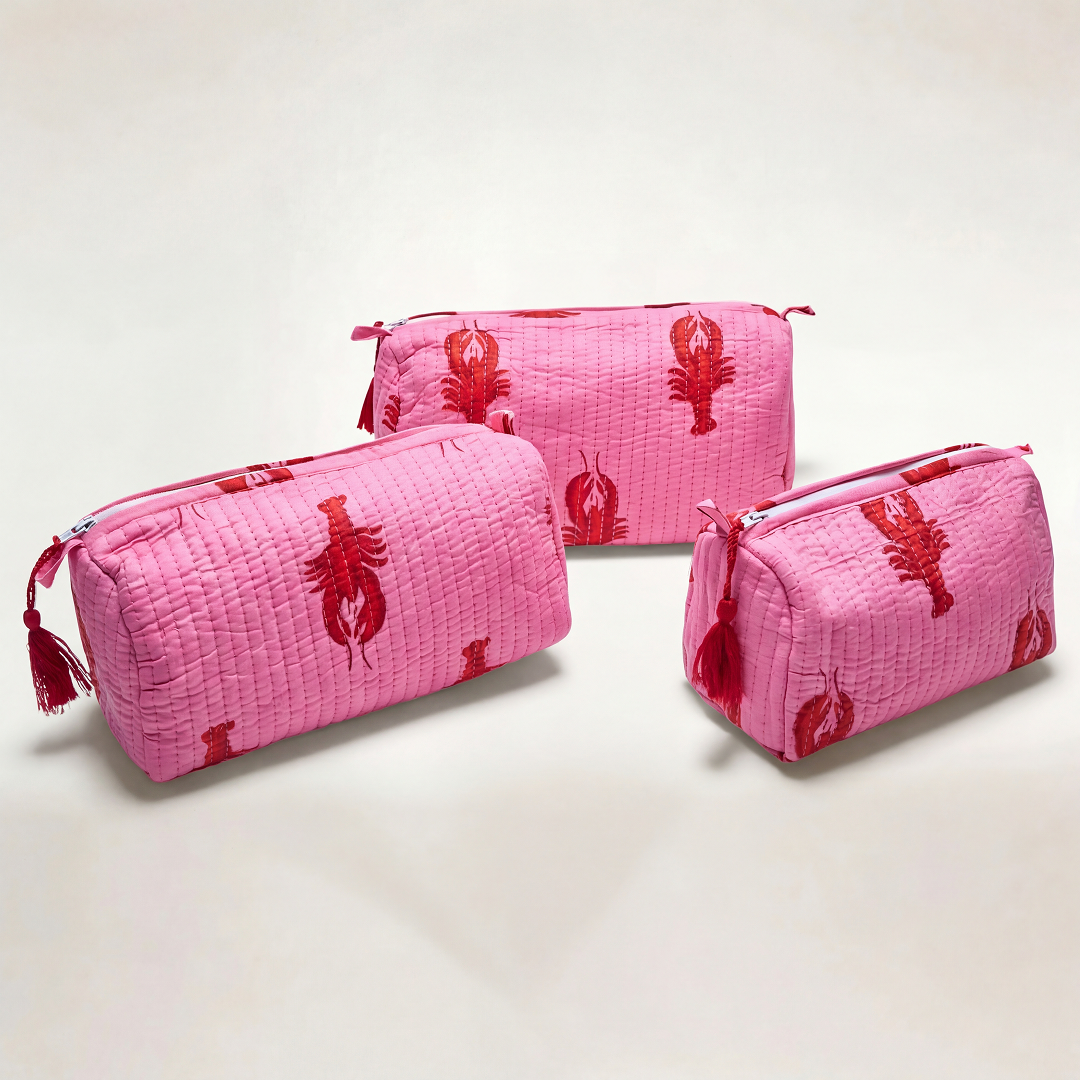 KIT DE 3 COSMETIQUERAS "THE HAMPTONS"