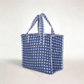 "BLUE GRINHAM" MINI TOTEBAG