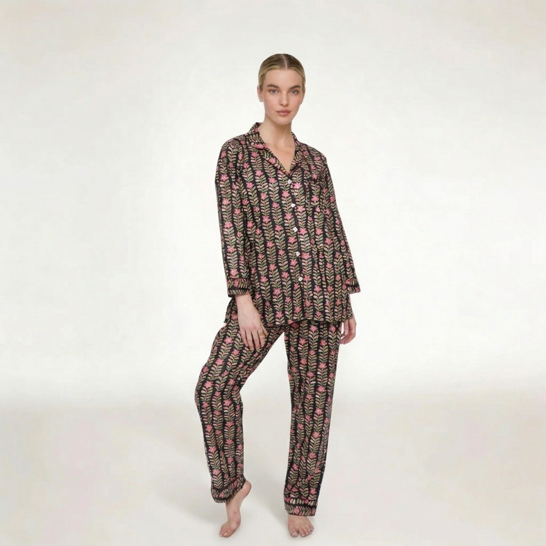 PIJAMA "NOIR GARDEN"