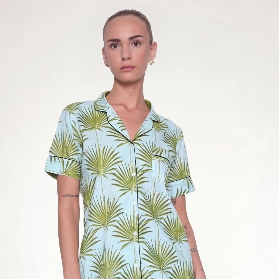 "VERDE BEACH" PAJAMA WITH SHORTS