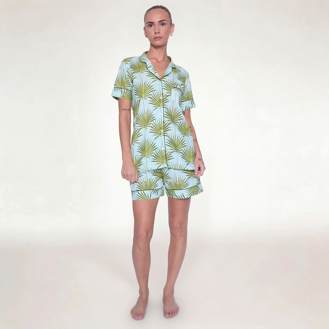 "VERDE BEACH" PAJAMA WITH SHORTS