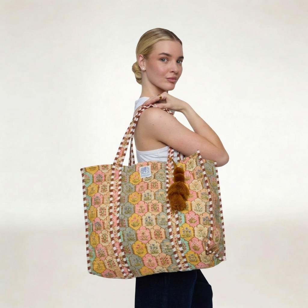TOTE BAG PASTEL BLOOM GARDEN