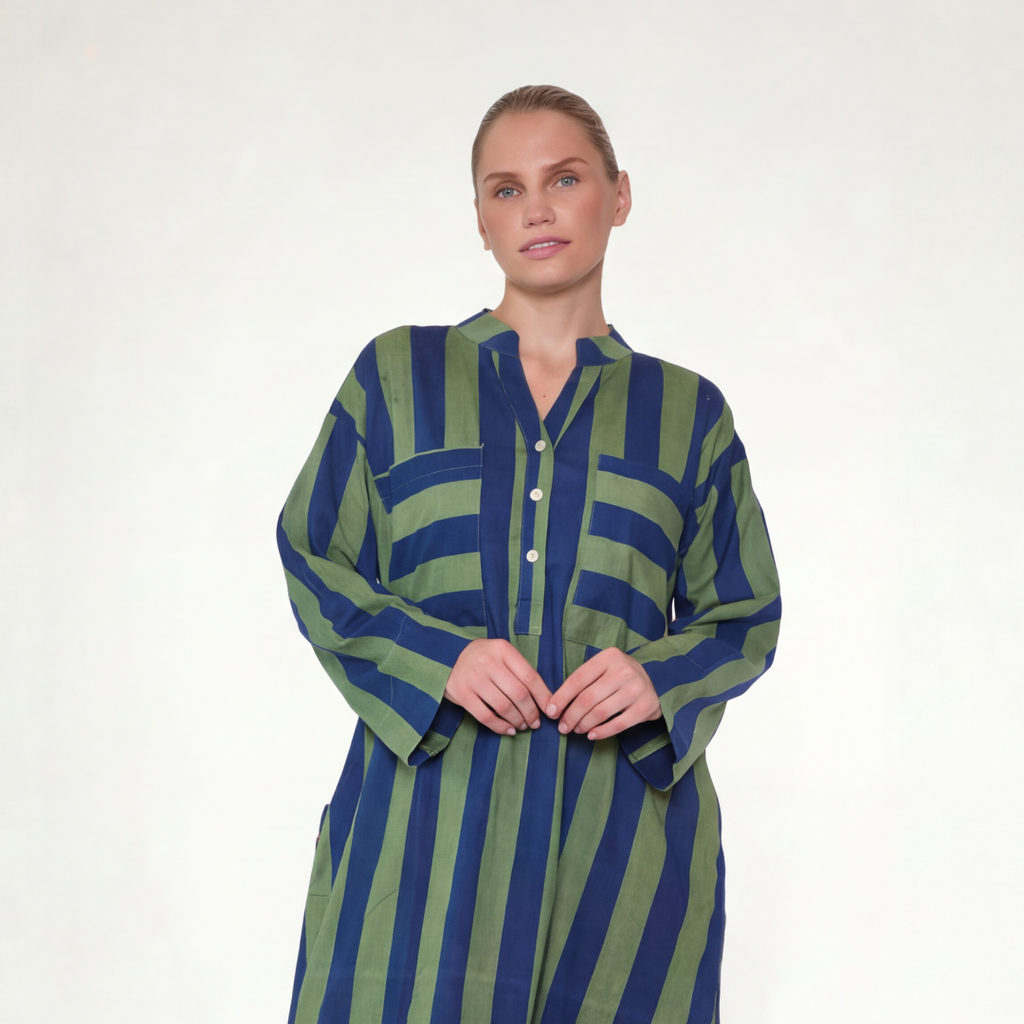 VESTIDO "STRIPES" VERDE